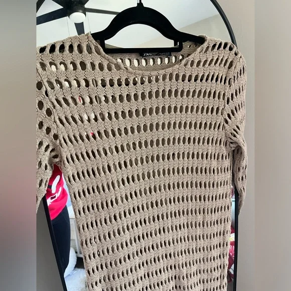 Zara Knit Long Sleeve Dress - Picture 4 of 8